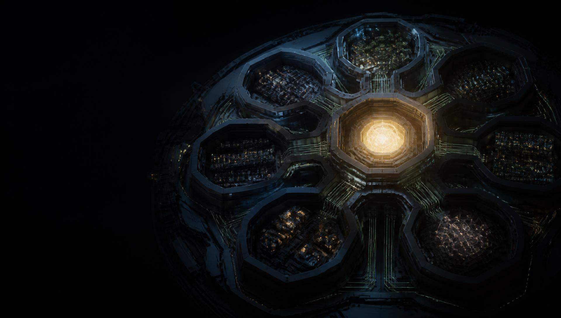 Seven pillars of Grace surrounding the shared Matrix core